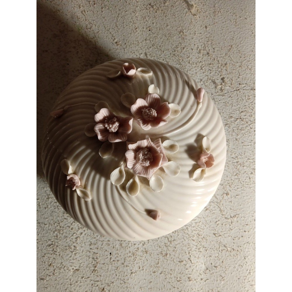 Royal Sealy China Made in Japan- Cherry Blossoms Treasure Trinket Box